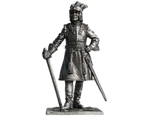 Фигура оловянная Офицер драгунских полков, 1698-1704гг. Россия R239